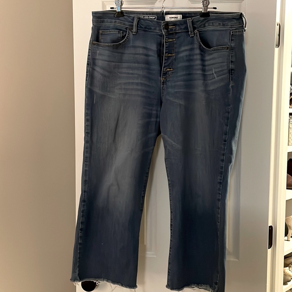 Sonoma wide leg crop jeans
